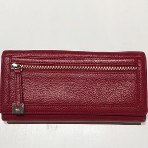 TALBOTS Red Leather Wallet